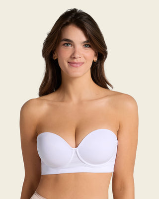 Sostén tipo bustier support strapless#color_000-blanco