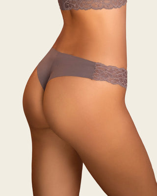 Colaless invisible con toques de encaje en laterales#color_868-taupe