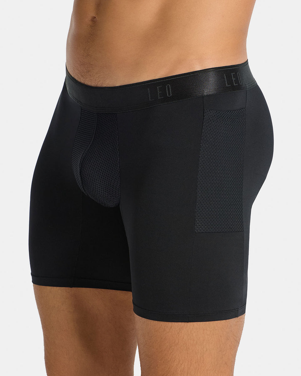 Bóxer deportivo con bolsillo lateral en microfibra