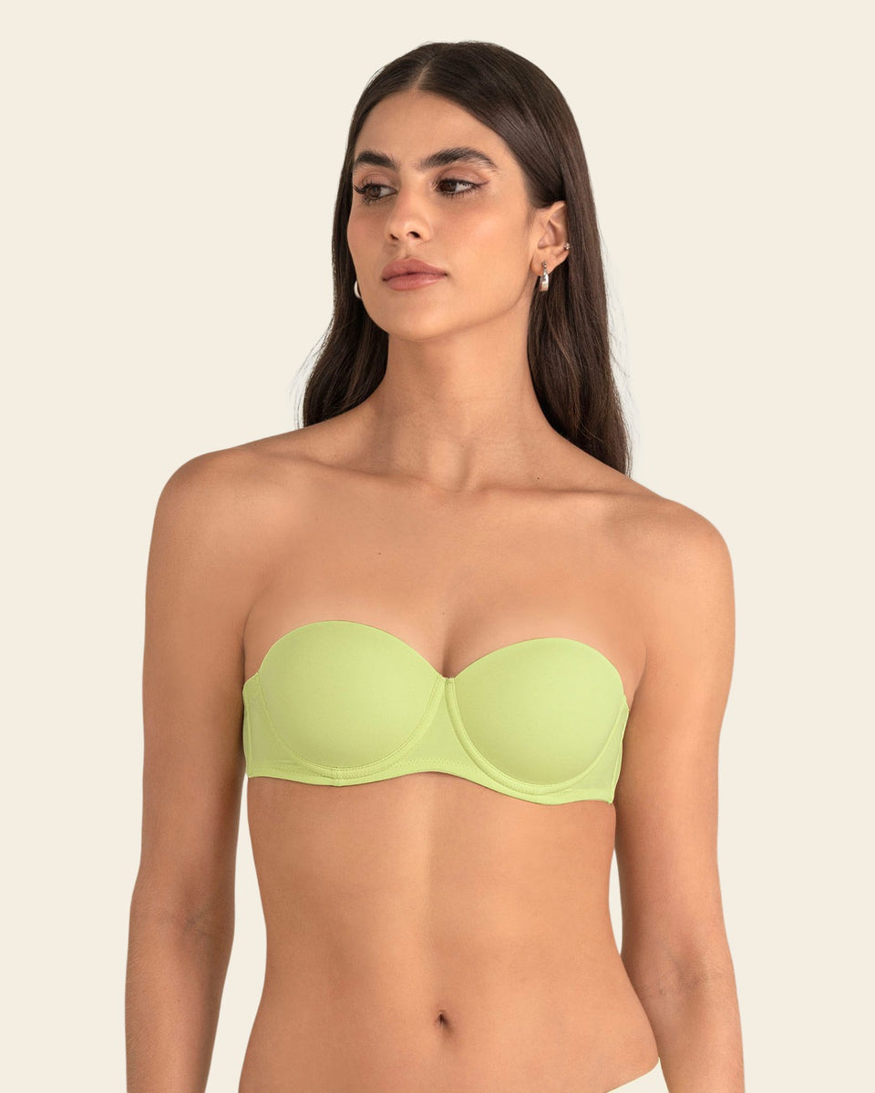 Sostén strapless con realce incorporado