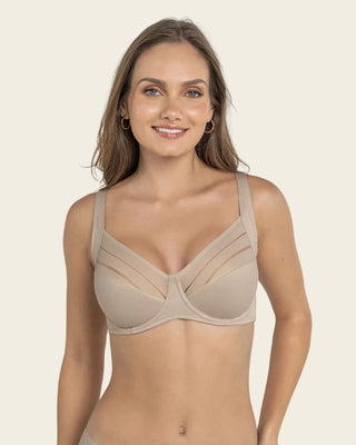 Sostén de buen cubrimiento ideal para busto pesado Natural Support#color_802-cafe-claro