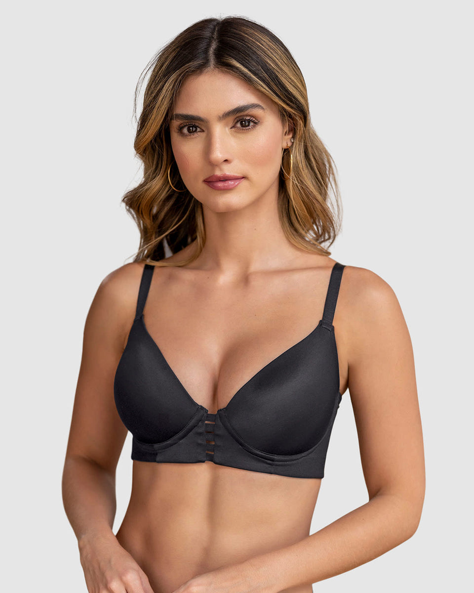 Brasier memory bustier triangular de realce alto y buen cubrimiento