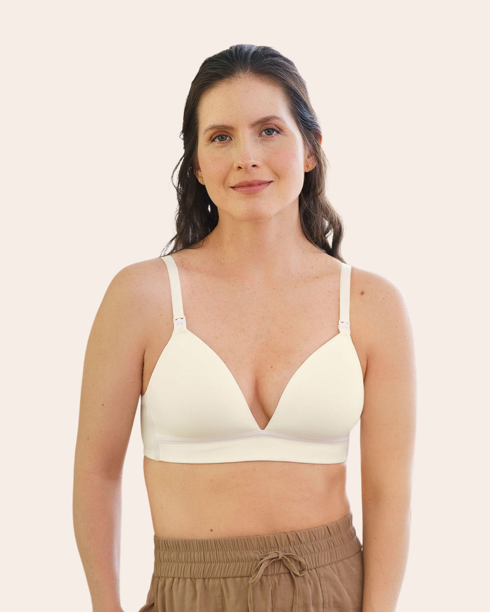 Sostén de lactancia sin arco (barba) con tecnología antibacterial