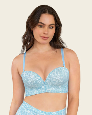 Sostén strapless Antigravedad Nueva Edición - Máximo soporte - No se cae#color_a55-estampado-azul