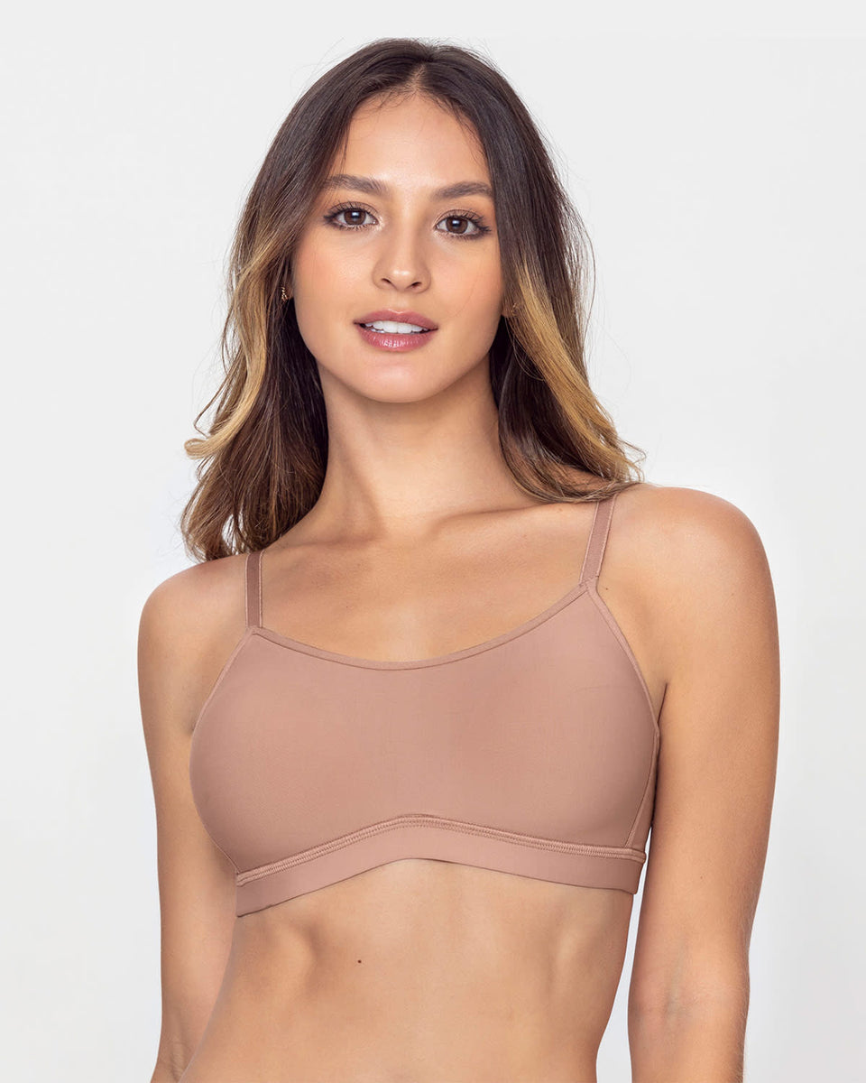 Brasier sin arco con buen cubrimiento en escote invisible brastop