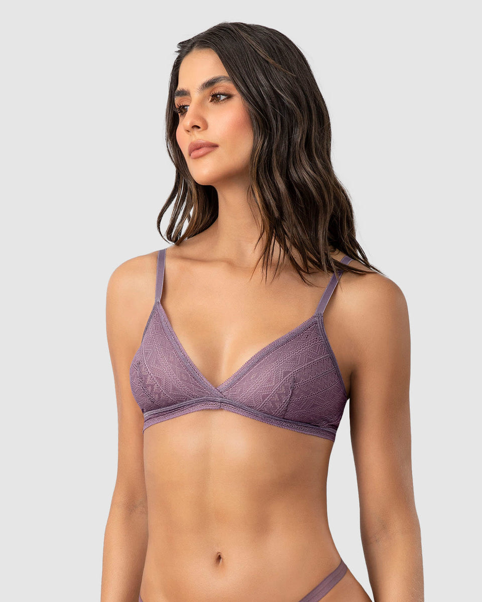 Bralette en encaje de textura ultrasuave