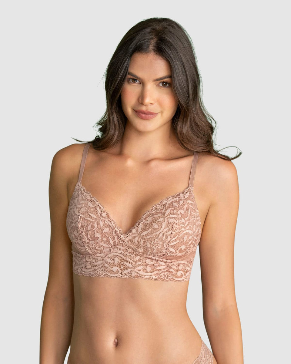 Sostén en encaje sin arcos