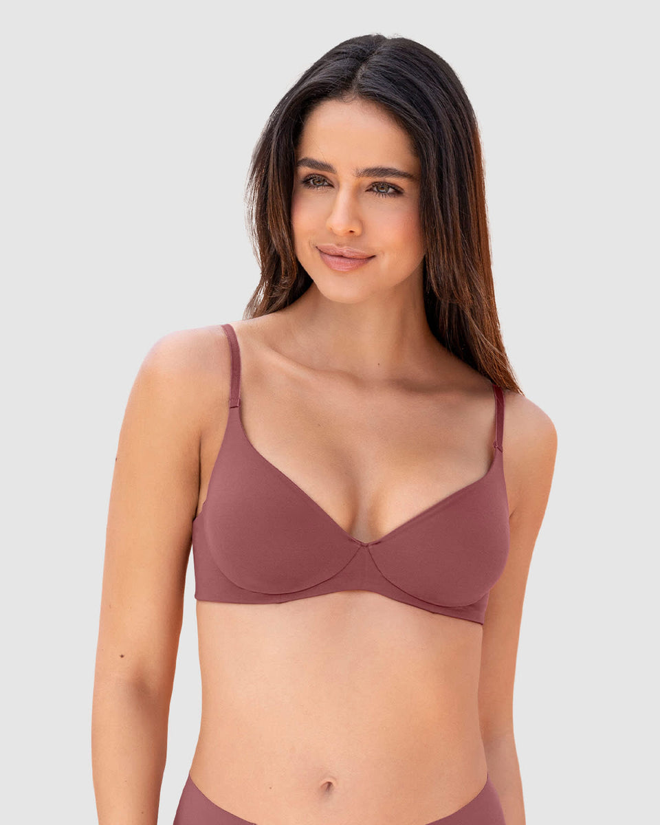 Sostén ultraligero y suave con copas en doble capa de tela