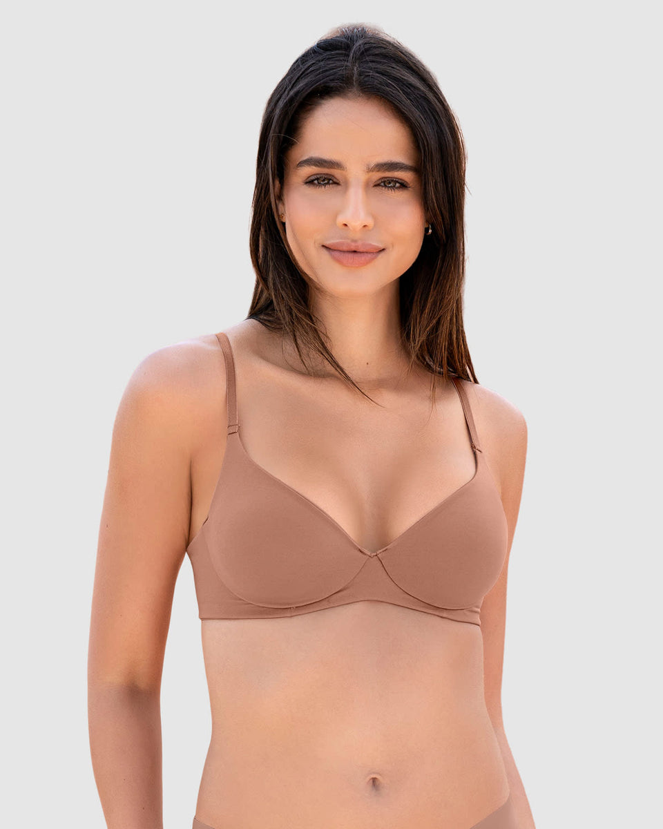 Sostén ultraligero y suave con copas en doble capa de tela