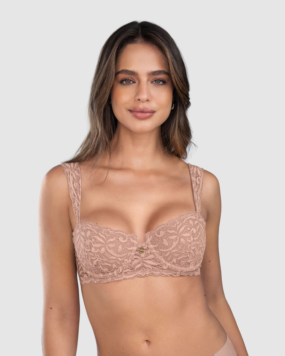 Sostén balconette en encaje