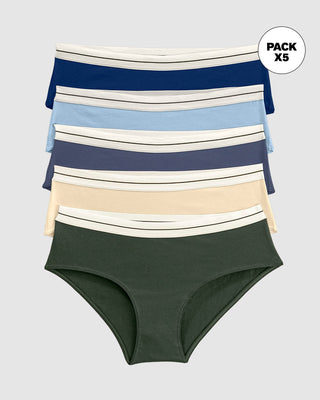Pack x 5 calzones estilo hípster#color_s19-marfil-verde-azul-azul-grisaceo-azul-claro