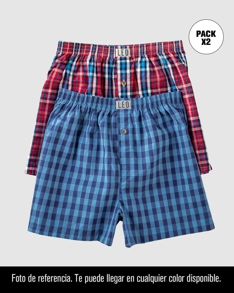 Pack x 2 bóxers sueltos en algodón, te puede llegar en cualquier estampado disponible