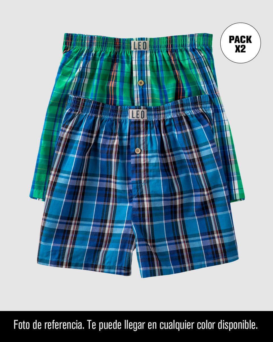 Pack x 2 bóxers sueltos en algodón, te puede llegar en cualquier estampado disponible