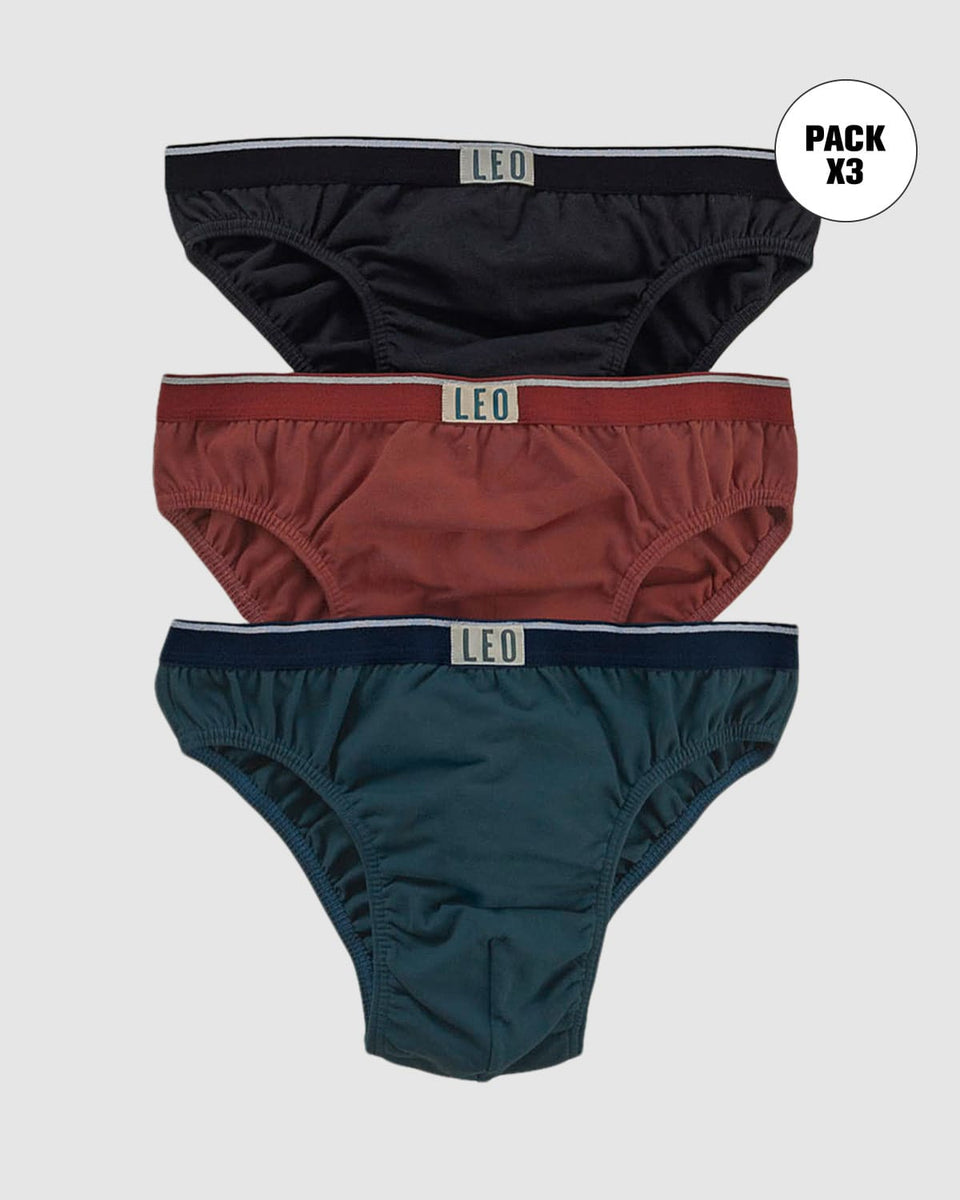Pack x3 calzoncillos clásicos en algodón
