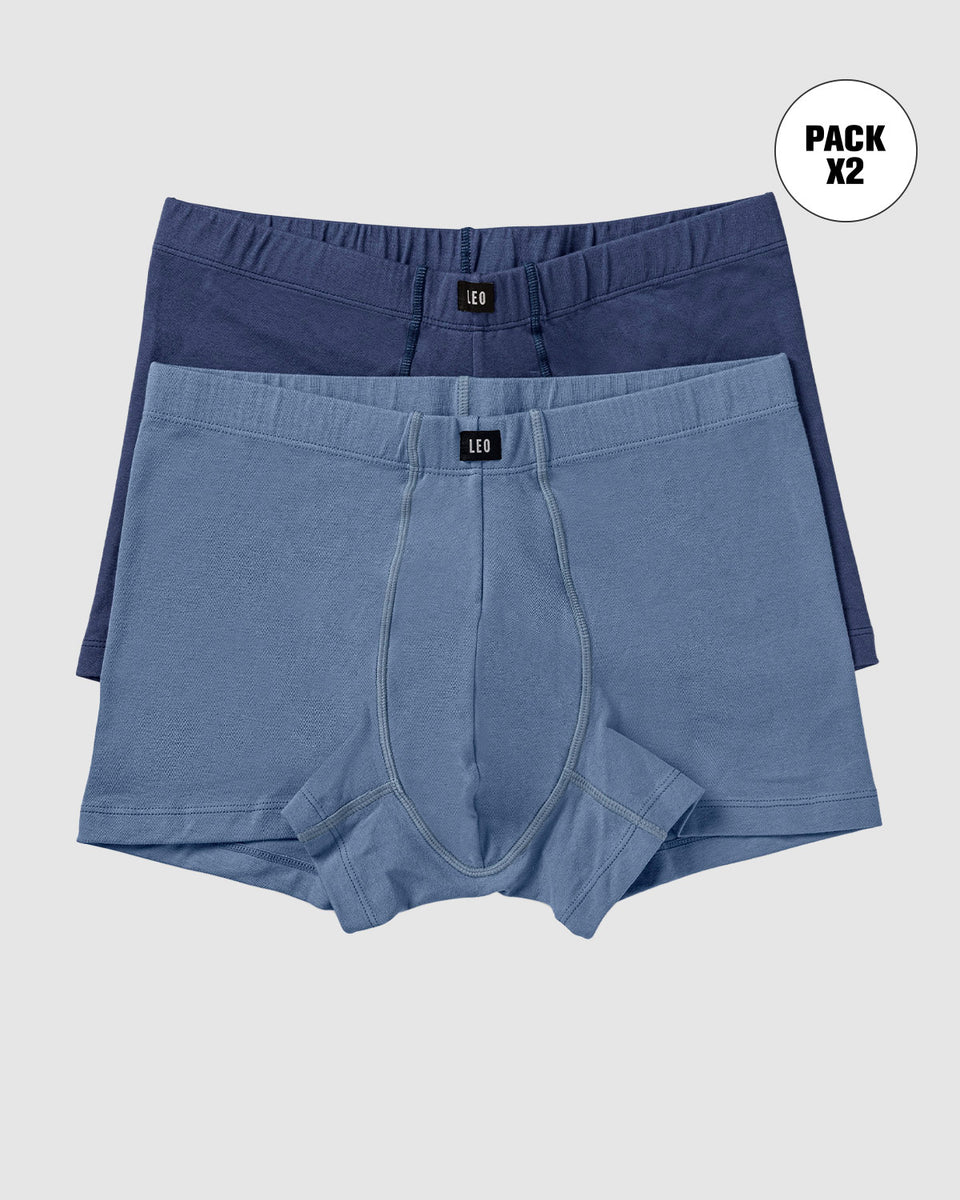 Pack x 2 bóxers cortos en algodón