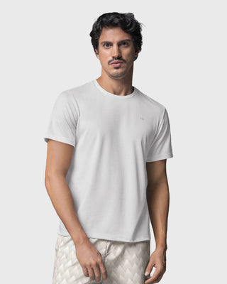 Camiseta deportiva masculina semiajustada de secado rápido#color_000-blanco