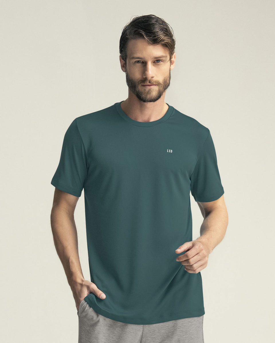 Camiseta deportiva masculina semiajustada de secado rápido