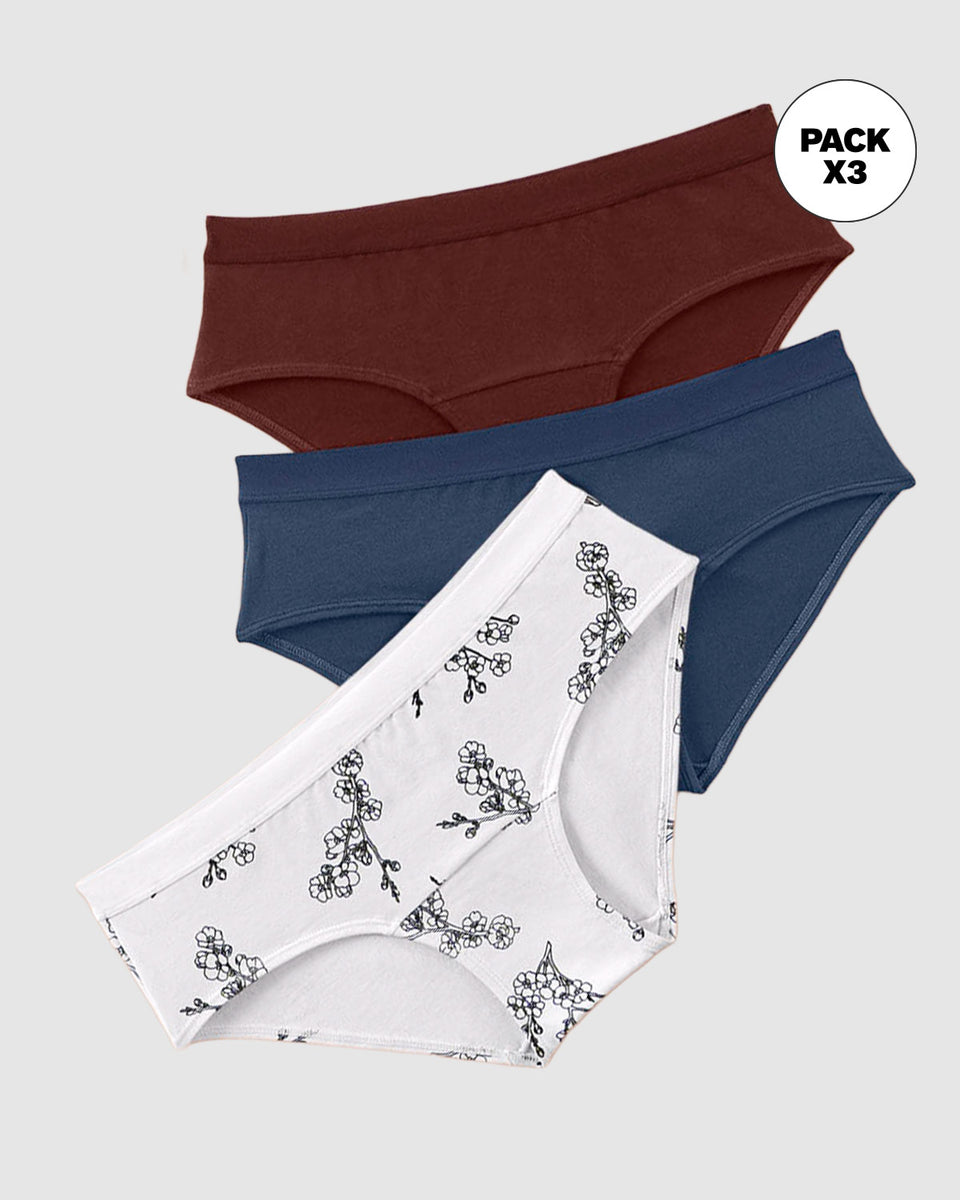 Pack x 3 calzones estilo hípster en algodón