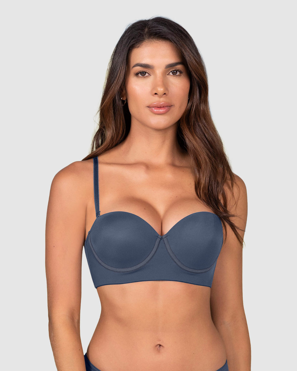 Sostén strapless de realce suave