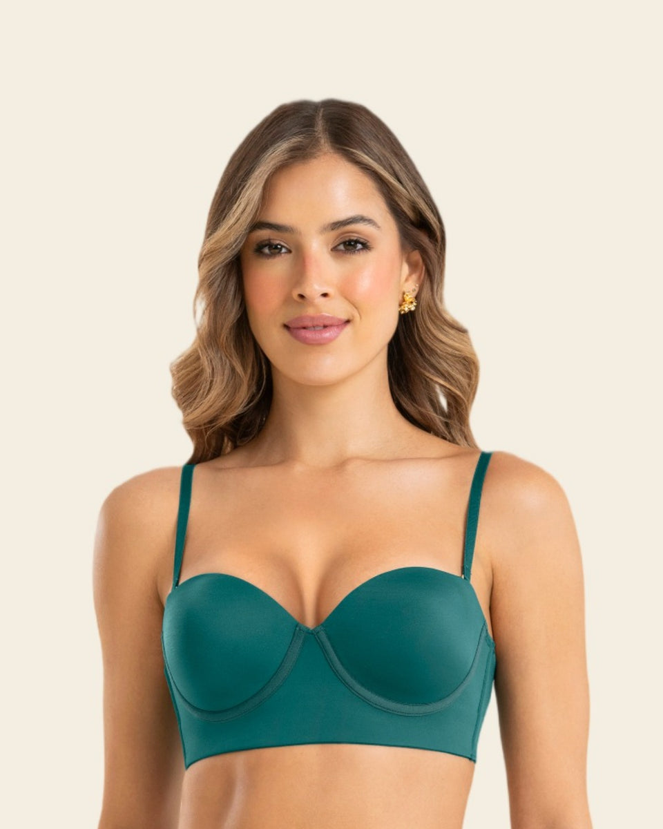 Sostén strapless de realce suave