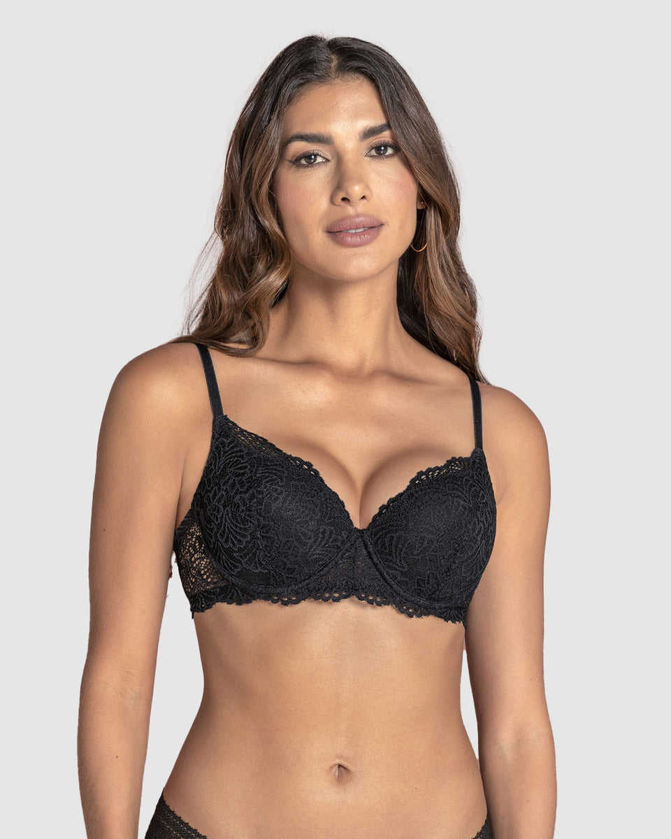 Sostén de realce suave en encaje