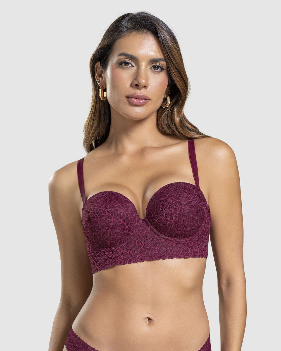 Sostén en encaje con realce incorporado