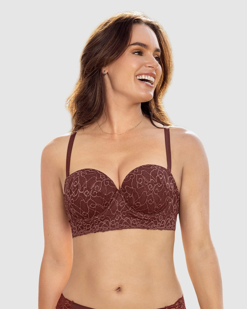 Sostén en encaje con realce incorporado