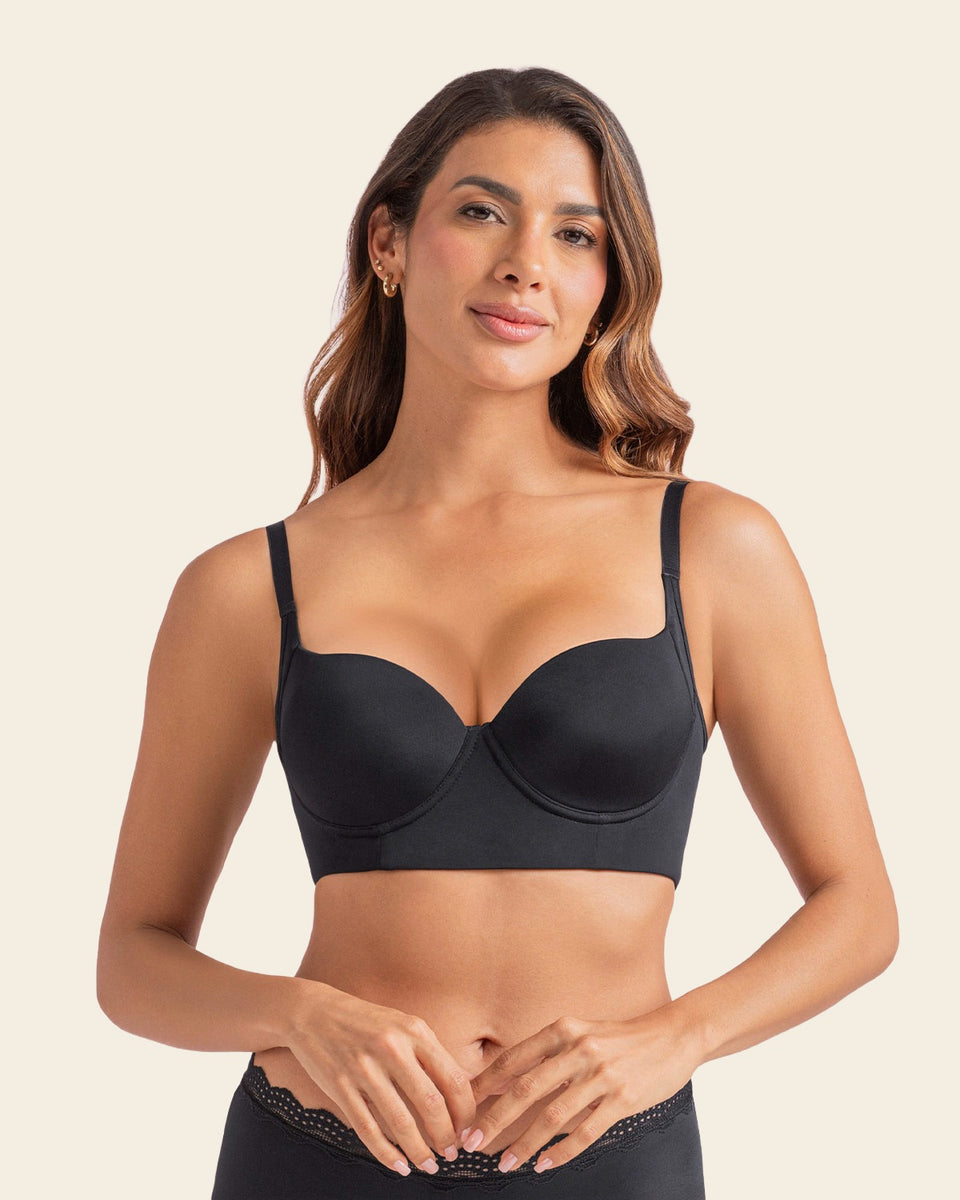 Sostén triangular con cubrimiento de sisa y espalda