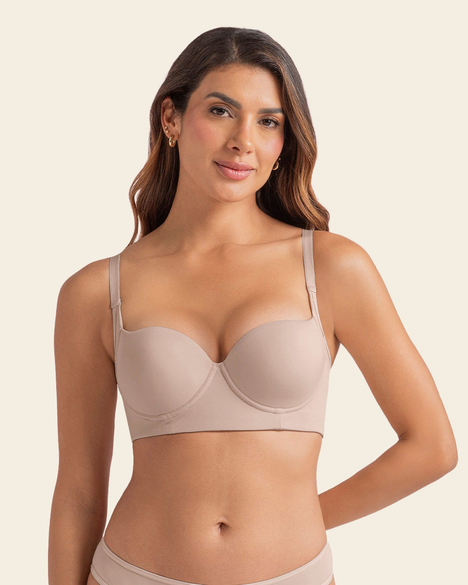 Sostén triangular con cubrimiento de sisa y espalda
