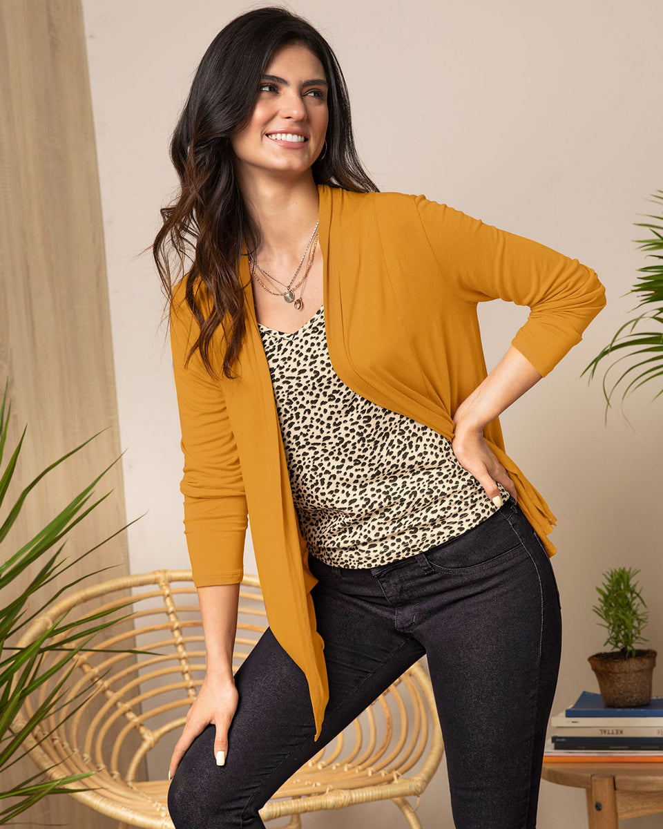 Saquillo manga 3/4 en tejido de punto