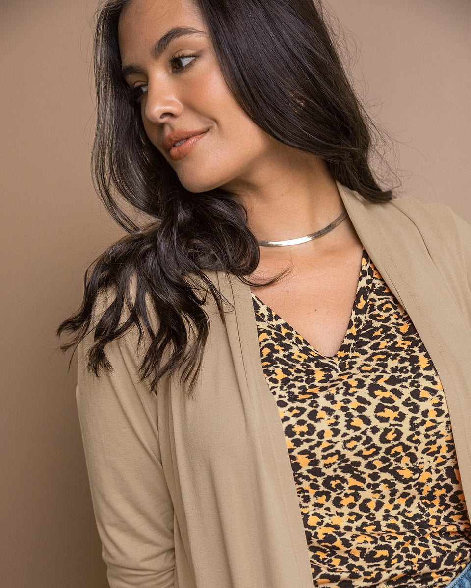 Saquillo manga larga con caída en laterales