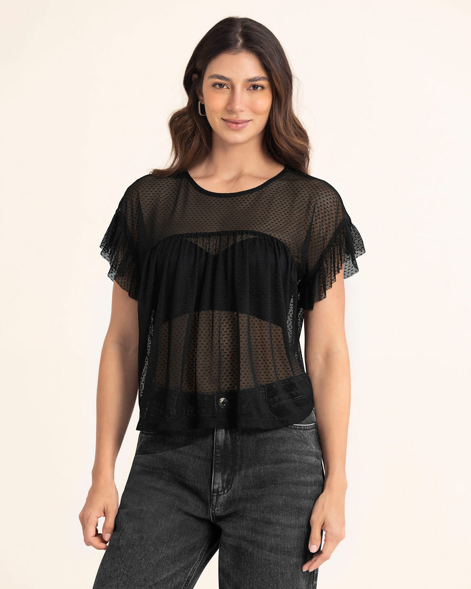 Camiseta manga corta rodada con bolero