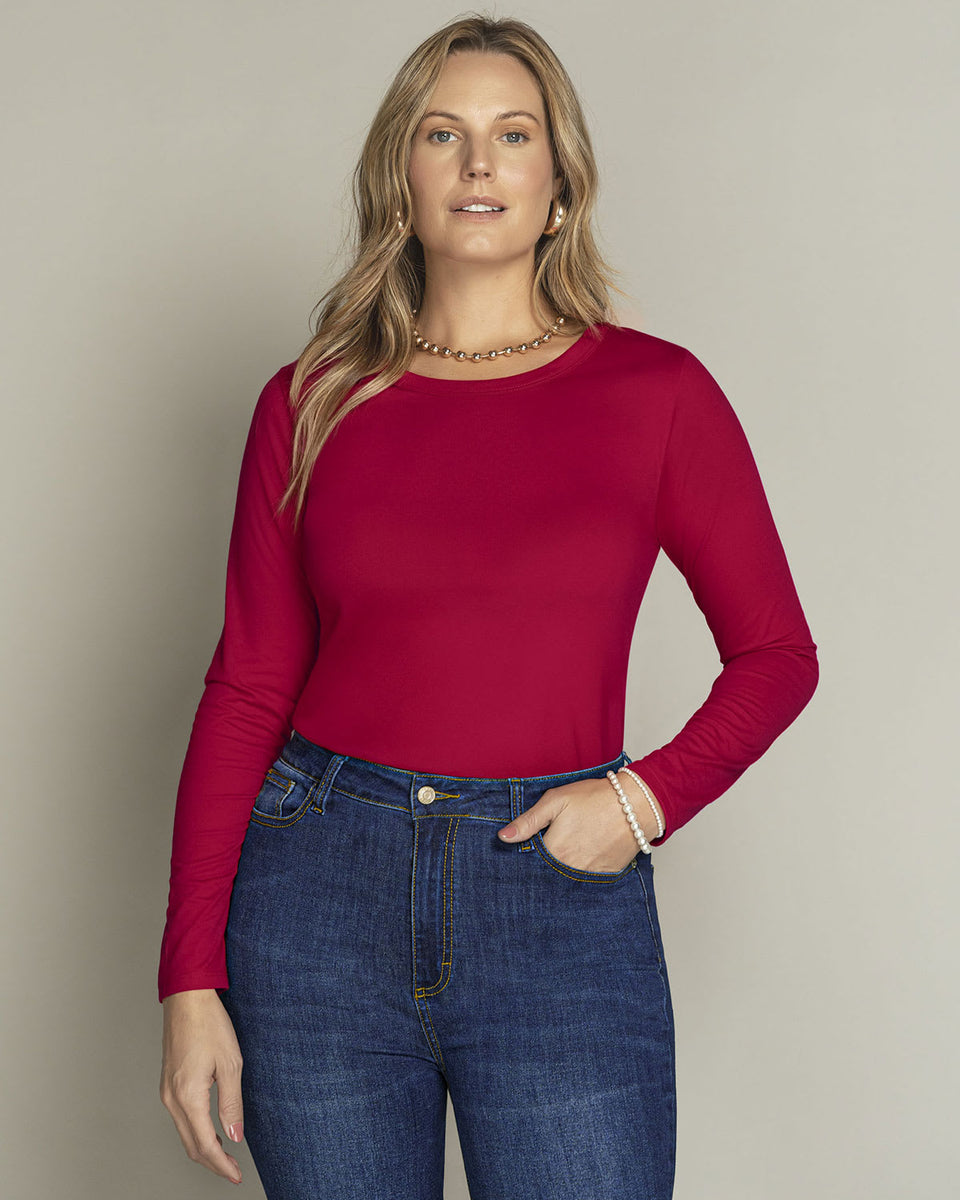 Pack x 2 camisetas manga larga cuello redondo