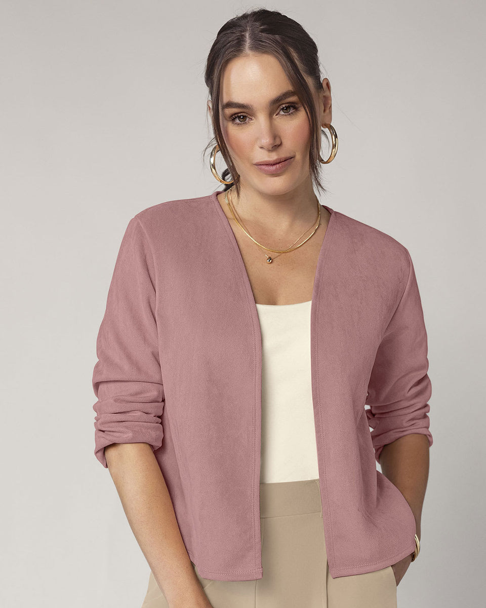 Cárdigan manga larga sin botones