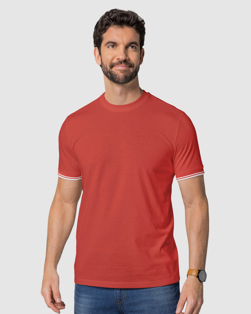 Camiseta cuello redondo manga corta