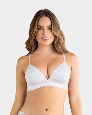 Sostén escote profundo ultra cómodo con encaje en la base y espalda#color_000-blanco