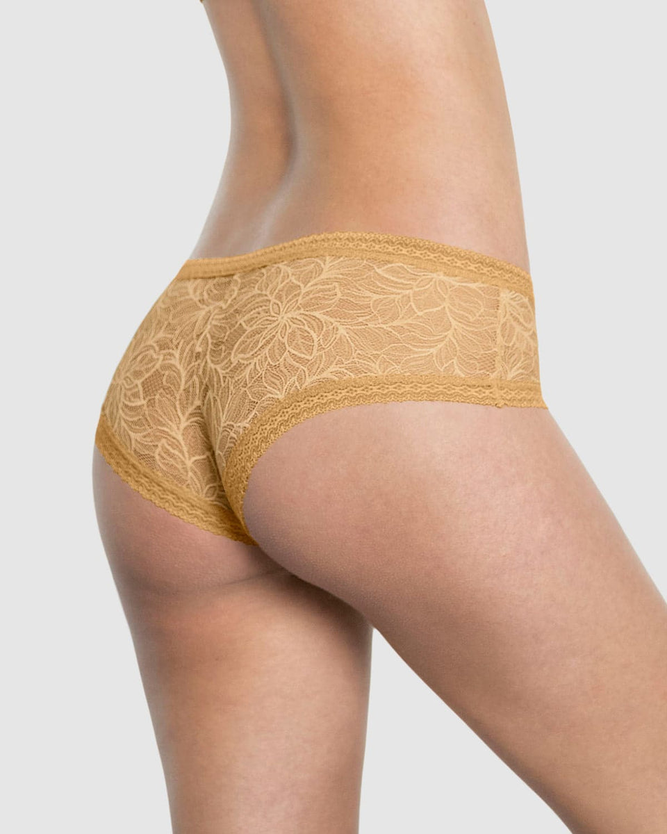 Calzón pantaleta en encaje floral