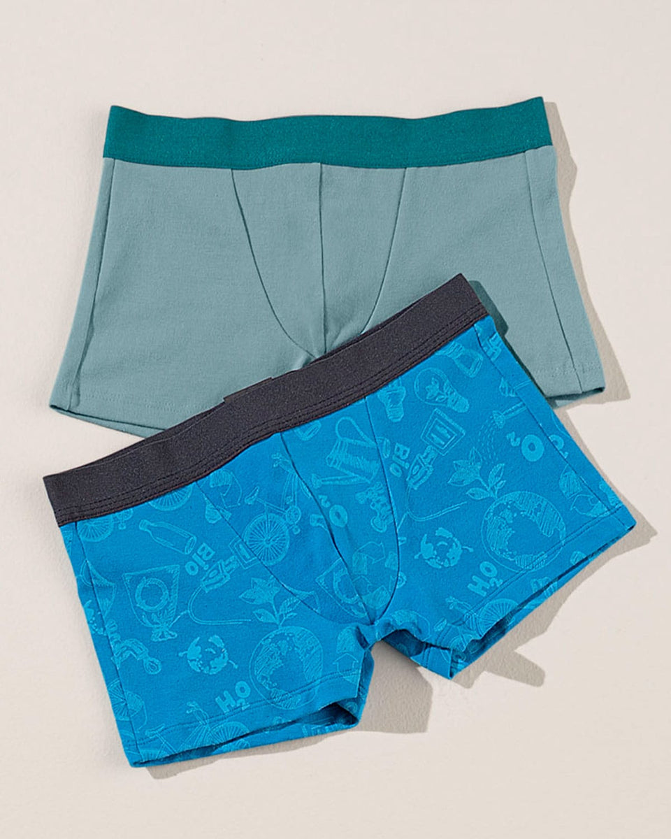 Paquete x2 bóxers en algodón para niños