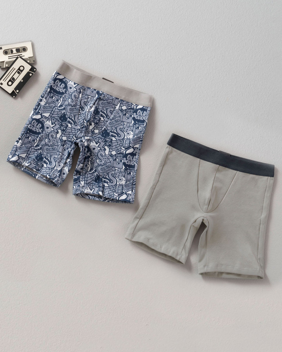 Pack x 2 bóxer largo en algodón para niño