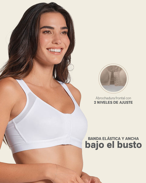 Brasier facilitador de postura con control de volumen del busto Multi/functional#color_000-blanco