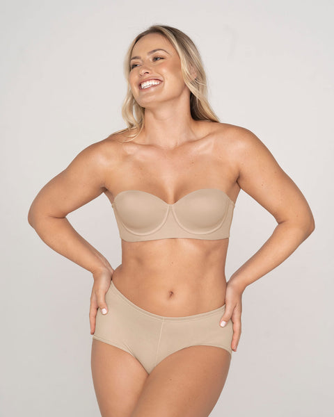 Brasier strapless con control fuerte de espalda perfect strapless#color_802-cafe-claro