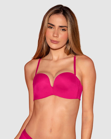 Sostén strapless Antigravedad de realce alto sin arco#color_478-fucsia