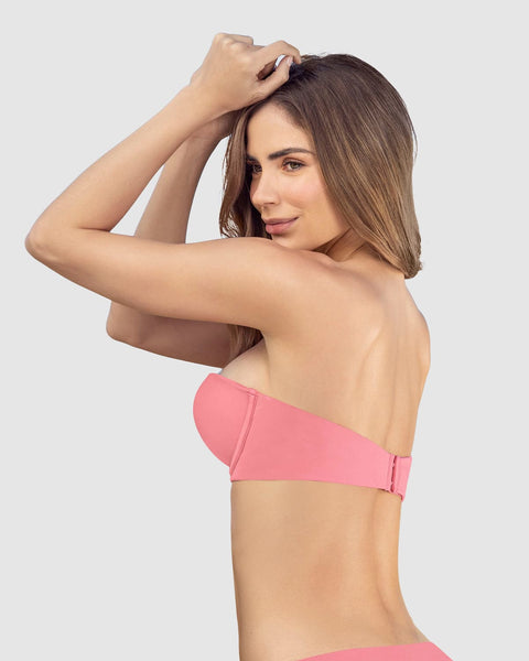 Sostén Strapless de Doble Realce que Aumenta dos Tallas de Copa#color_297-rosado