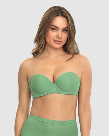 Sostén strapless Magic Up de doble realce que aumenta dos tallas de copa#color_628-verde-manzana