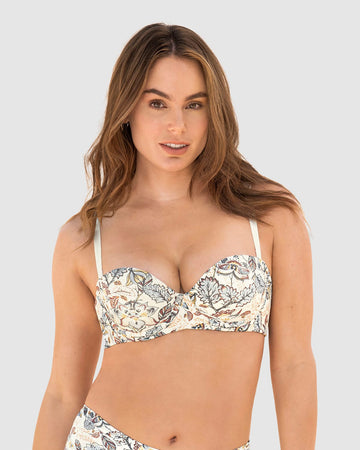 Sostén Strapless de Doble Realce que Aumenta dos Tallas de Copa#color_744-estampado-floral