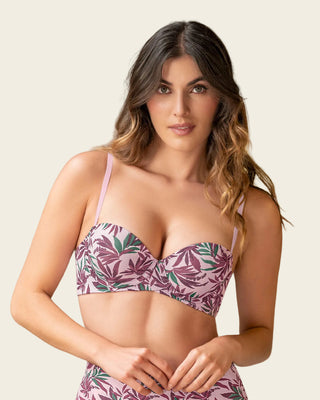 Sostén strapless Magic Up de doble realce#color_b89-estampado-hojas