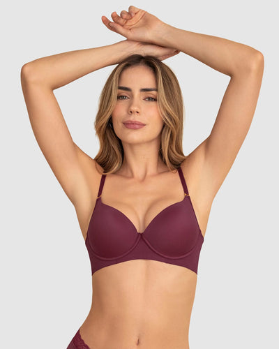 Sostén invisible de realce alto Memory Bra#color_382-vino-tinto