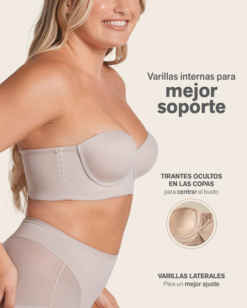 Strapless bustier 360° de perfección#color_a46-estampado-manchas