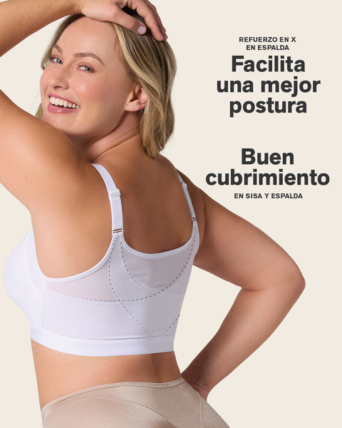 Brasier facilitador de postura con copas en espuma Multi/benefit#color_000-blanco