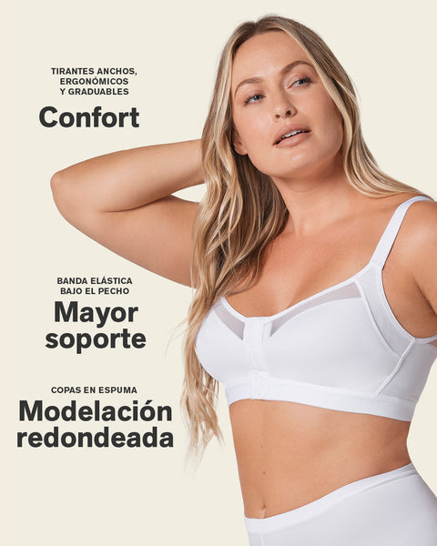 Brasier facilitador de postura con copas en espuma Multi/benefit#color_000-blanco